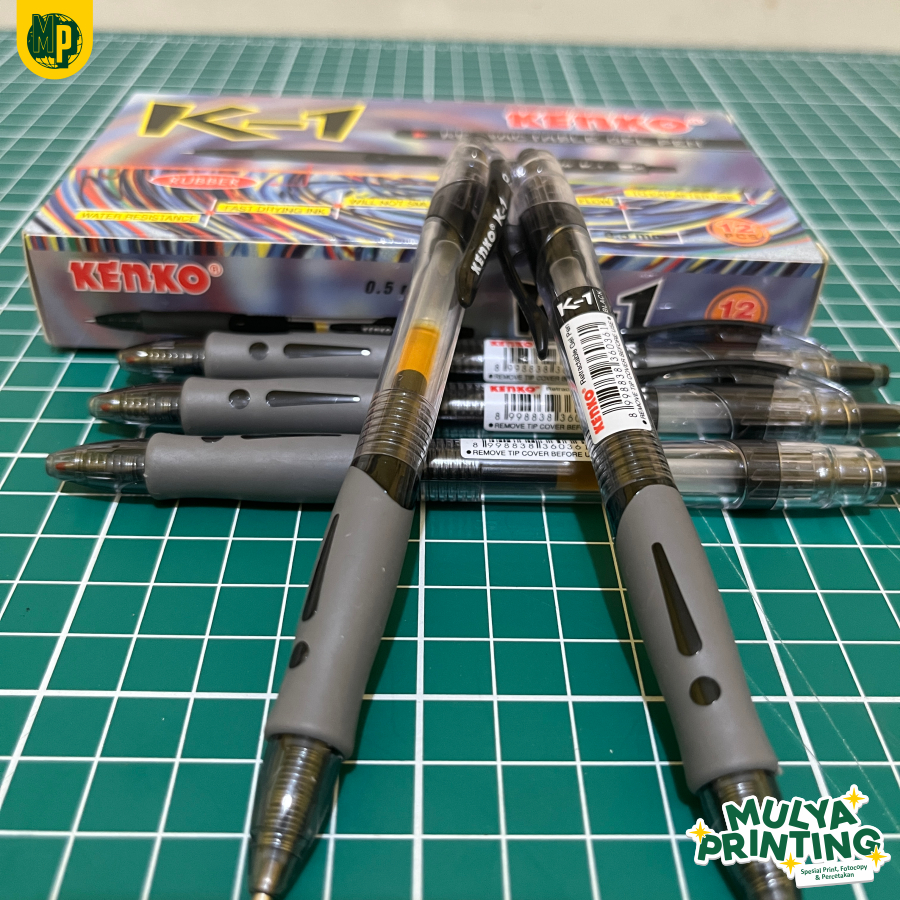 KENKO Pena Gel K1 Pro 0,5mm Tidak Bocor Hitam Biru Nyaman Dipakai