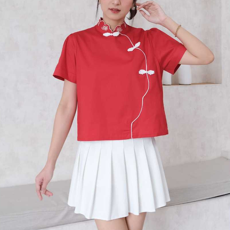 [KetjeStore] – Atasan Cheongsam Wanita Remaja-Dewasa
