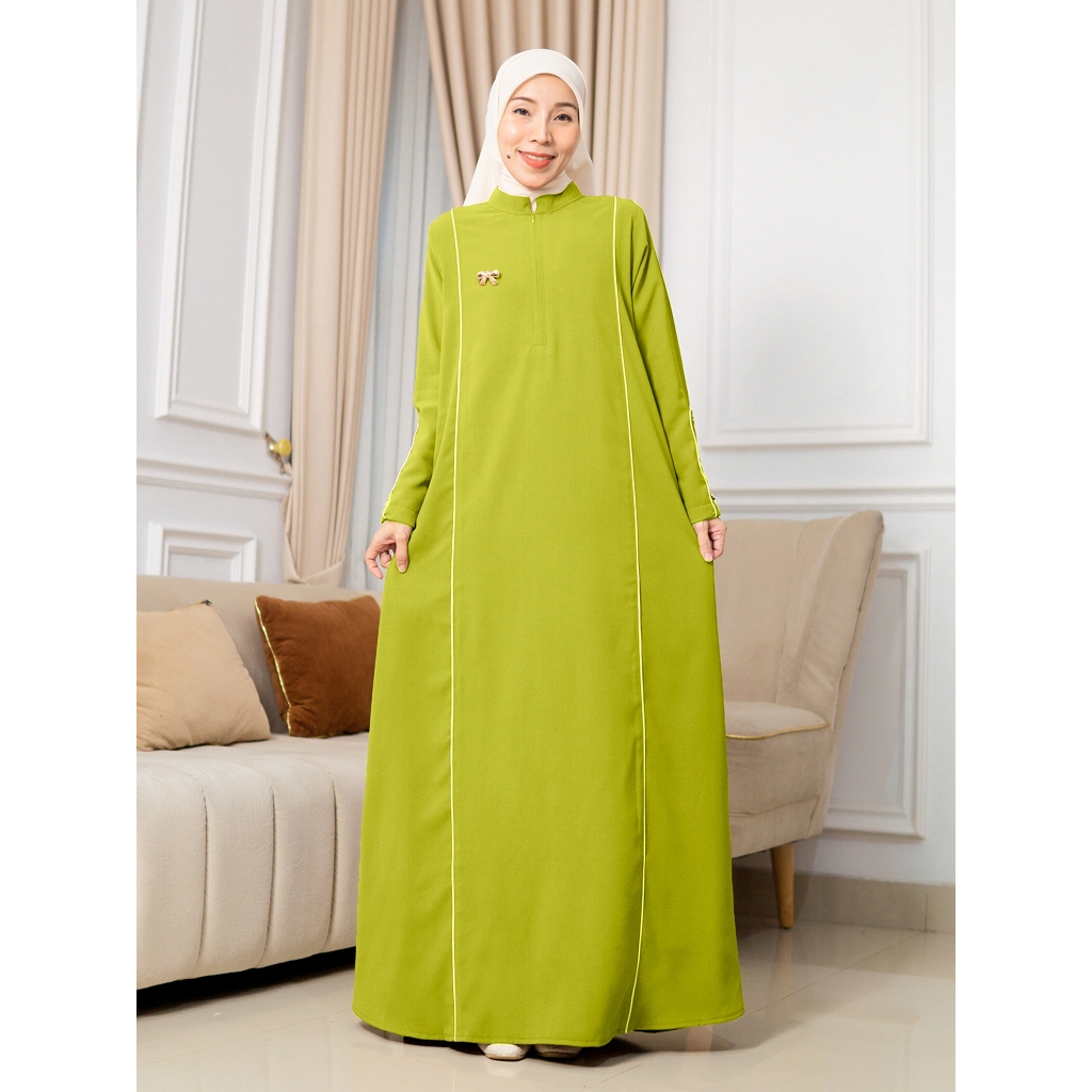 Gamis Dress Gaun Baju Busana Lebaran Wanita Muslimah Remaja Dewasa Cantik Hari Raya Idul Fitri Terba