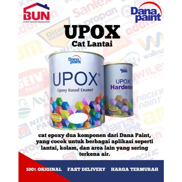 DANAPAINT UPOX CAT LANTAI KERAMIK/UPOX EPOXY+HARDENER 0.9LT - CLEAR