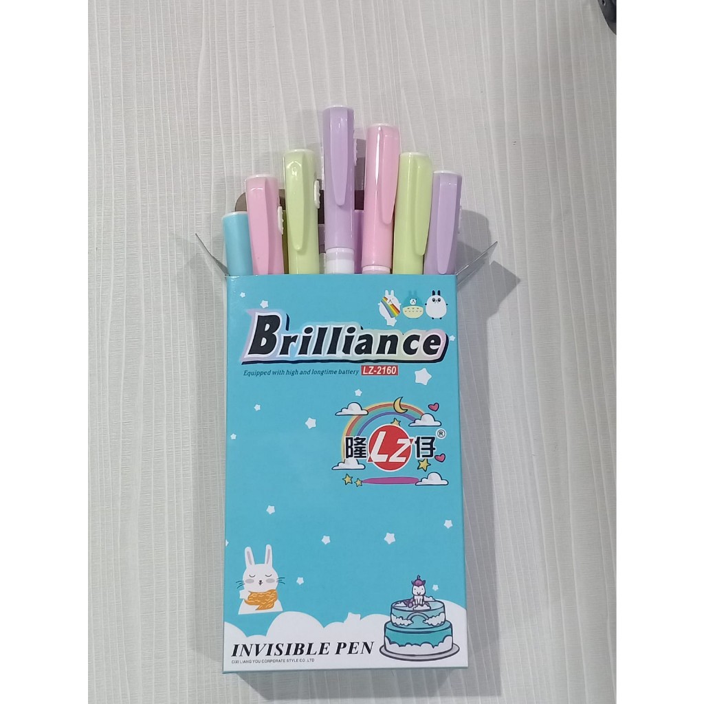 *AJS* (1 PACK / 12 PCS) PULPEN LAMPU AJAIB / INVISIBLE PEN SENTER UV BALLPOINT / PULPEN AJAIB LAMPU 