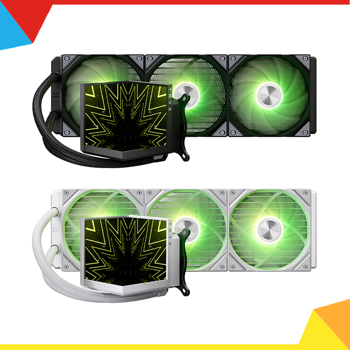 TRYX Stage 360 ARGB 360mm AIO Dual 4.0'' Screen 720x720 Resolution AIO Cooler 360mm Three Display Mo