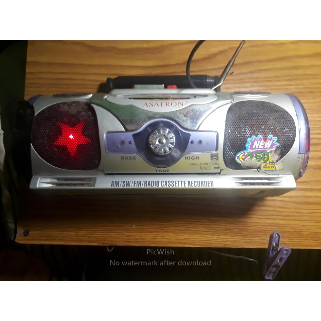 Radio & Tape Recorder Asatron Kondisi Nyala/Mati
