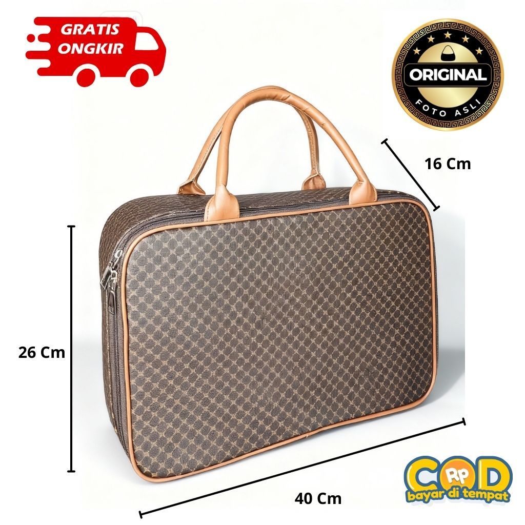 Tas Koper Mudik -  Tas Pakaian Sedang - Travel Bag Wanita -Travel Bag Kanvas