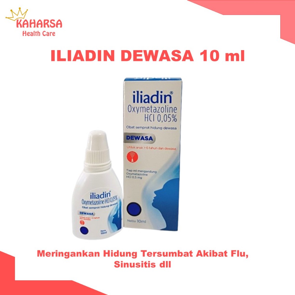 ILIADIN SPRAY DEWASA 0.05% 10 ml - Solusi Hidung Tersumbat - obat tetes hidung tersumbat