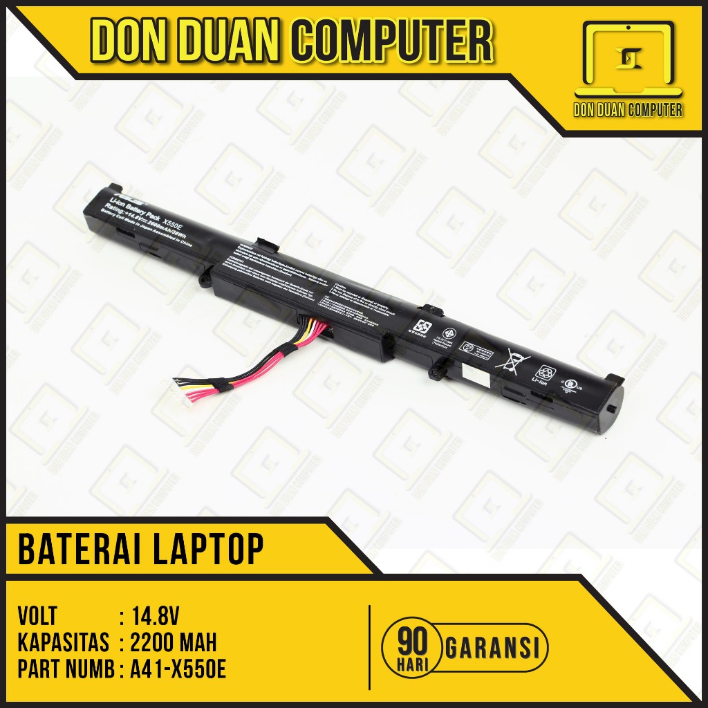 Baterai batre Laptop Asus Vivobook A450 A550 X450 X452 X550 Series (A41-X550A / A41-X550E)
