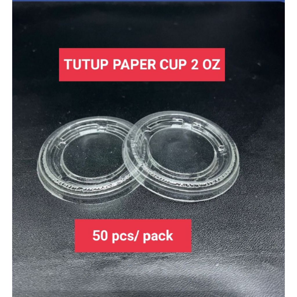 (50 pcs) Tutup Paper Cup 2 OZ