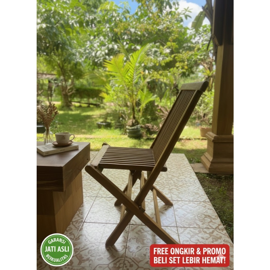 Kursi Lipat Kayu Jati || Kursi Outdoor || Kursi Lipat Minimalis