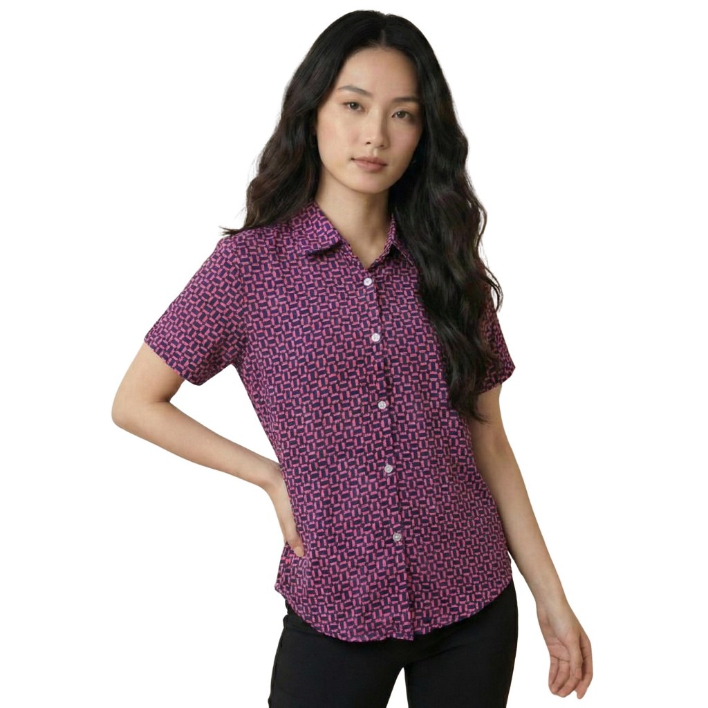 Kemeja Blouse UNISEX Pria Wanita Lengan Pendek Original Premium Pakaian Branded Sisa Ekspor