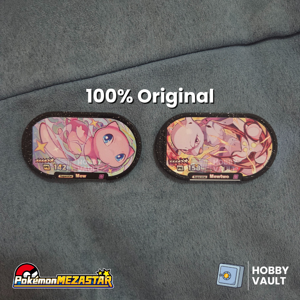 Pokemon Mezastar Tag Season 1 Original - Mew & Mewtwo (Bintang 6 - B6)
