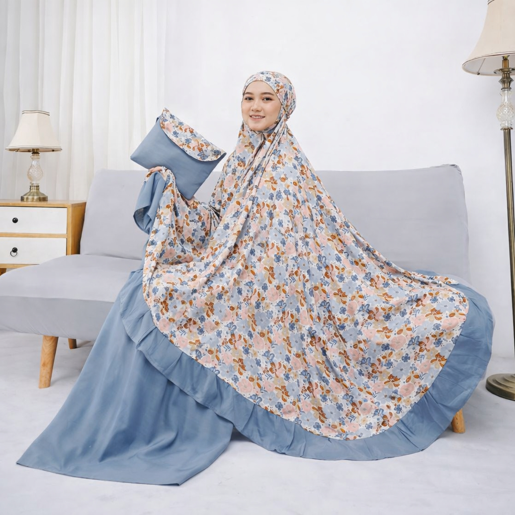MUKENA RAYON / MUKENA BALI DEWASA JUMBO TERMURAH / MUKENA REMPEL BAHAN KATUN RAYON