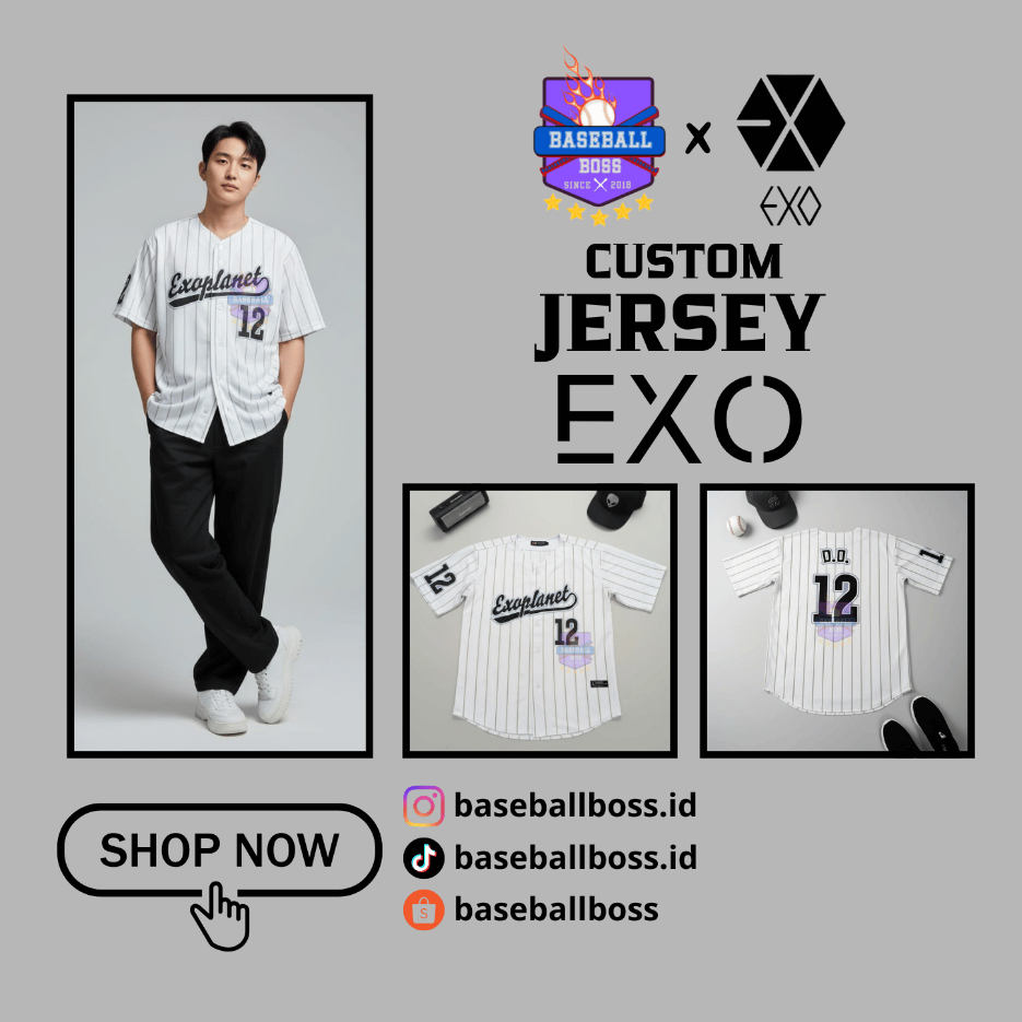 Custom Jersey Baseball Exoplanet Bordir Premium