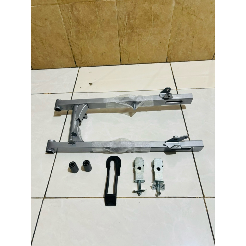 Swing arm LONG/PANJANG 55CM JUPITER Z OLD/NEW Z1/RBT/FIZ R/FORCE1/ VEGA OLD/NEW/ZR silver lengkap