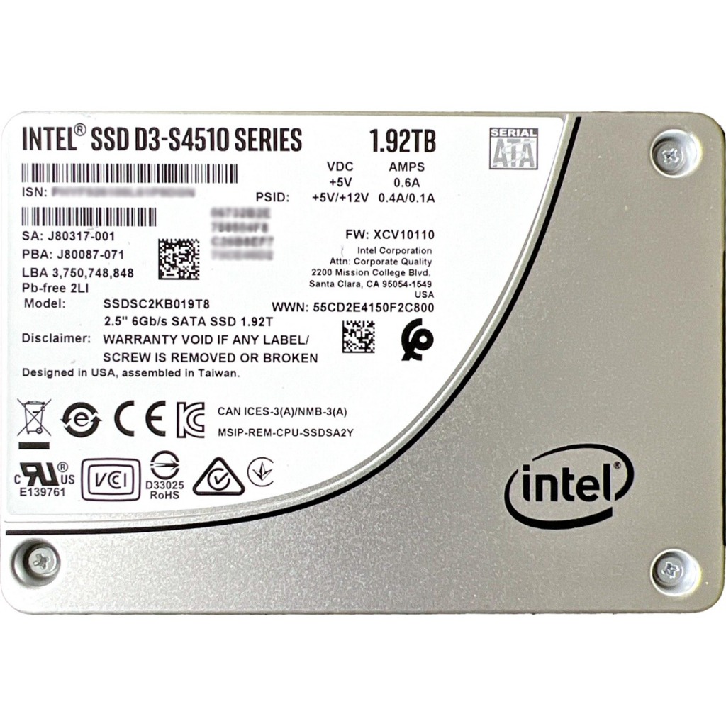 Intel SSD D3-S4510 Series – 1.92 TB