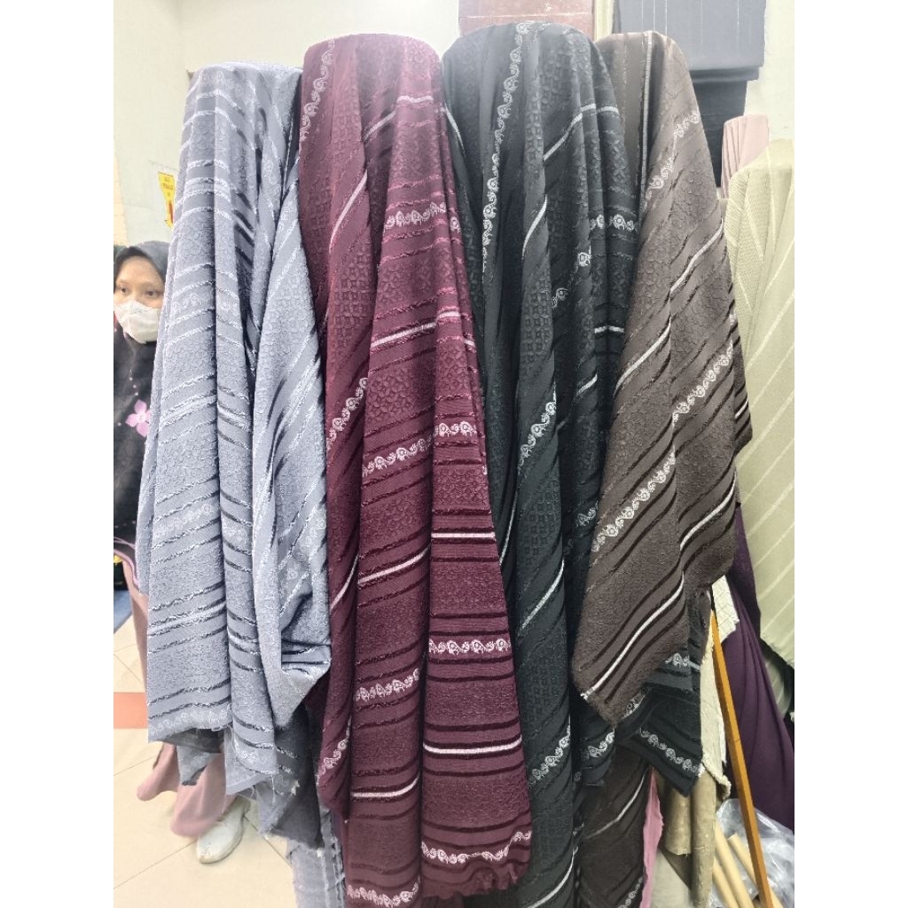 KAIN BAHAN HIKMAT PREMIUM MEWAH/KAIN ABAYA, GAMIS, KOKO, /KAIN TEBEL DAN ADEM (Harga per setengah me