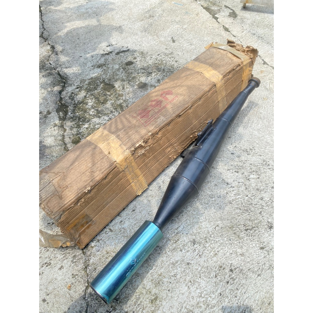 knalpot Suzuki Tornado GS Crystal Tune hitam Original Sgp baru nos
