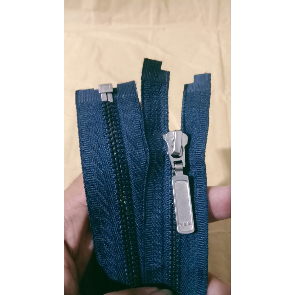 Resleting Zipper jaket  Besi YKK 70cm warna nevi