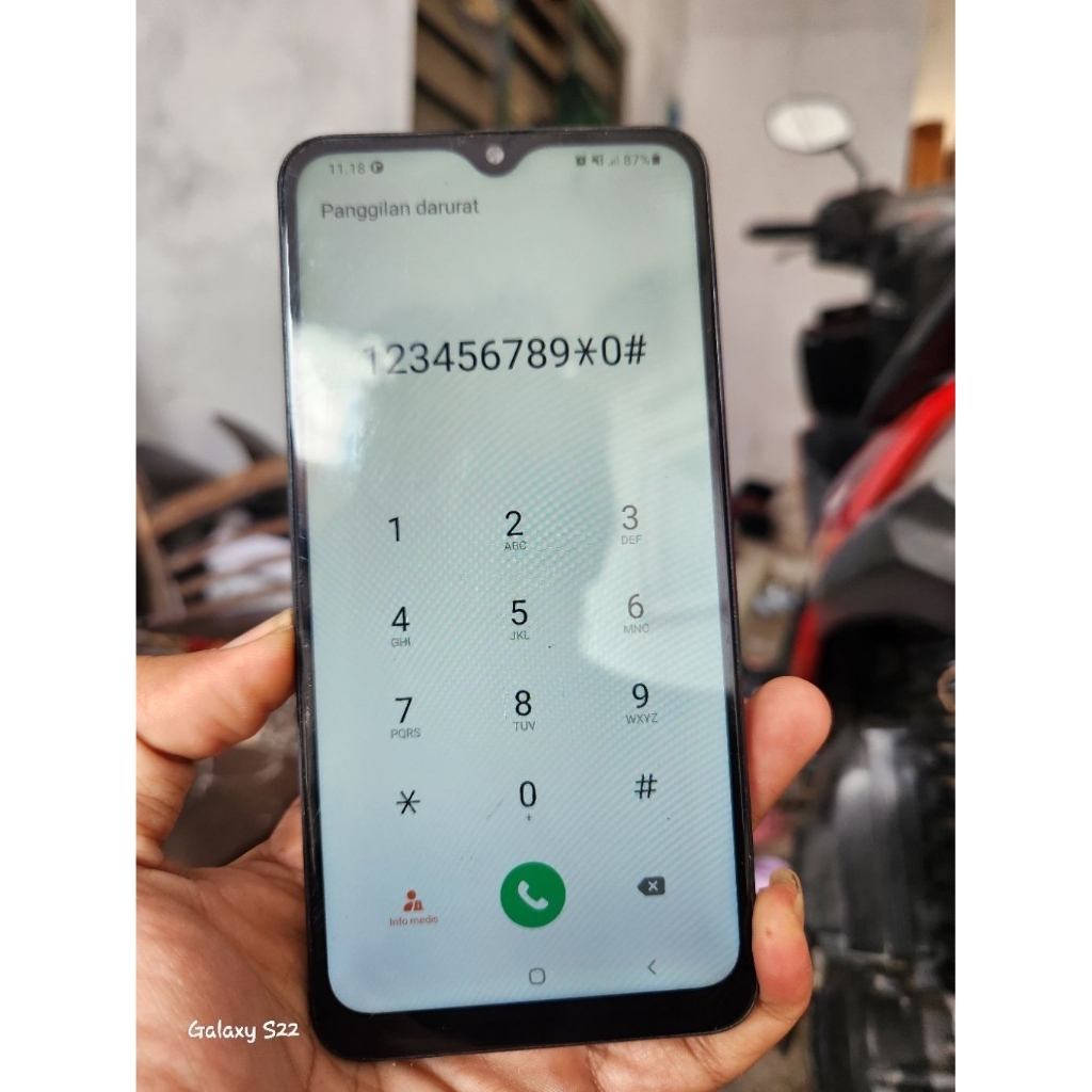 lcd tc samsung a10s ori copotan normal