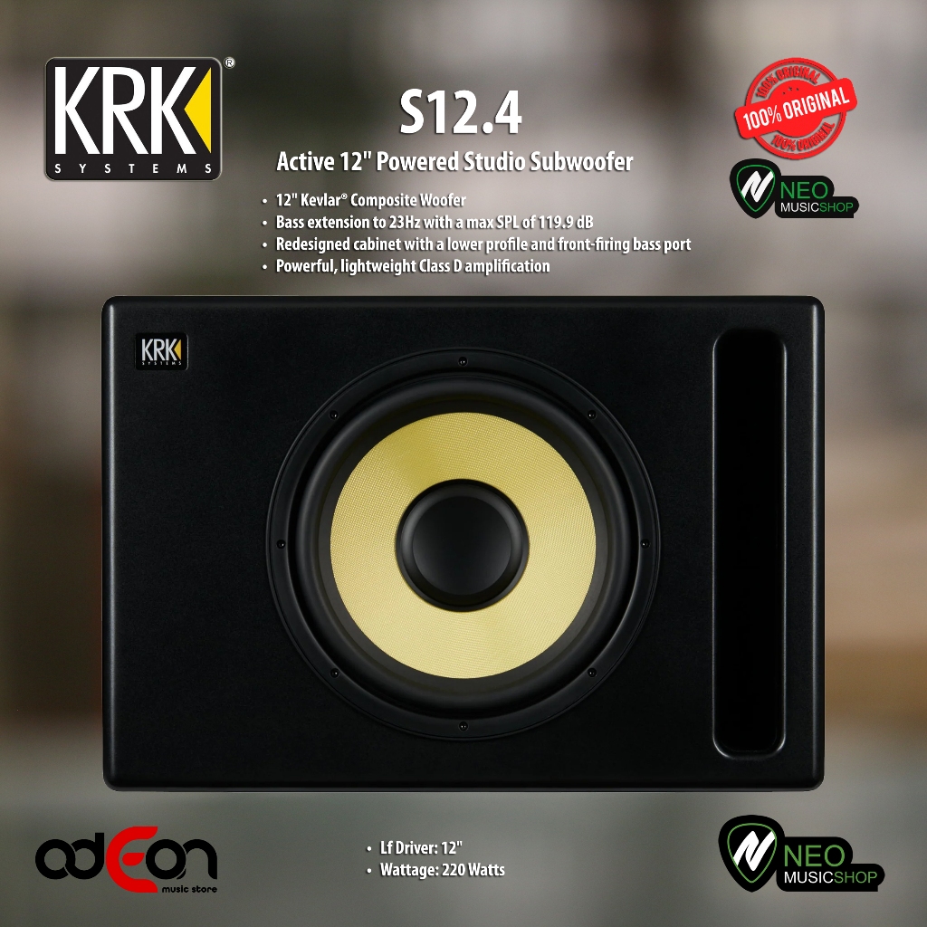 KRK S12.4 12” Powered Studio Subwoofer