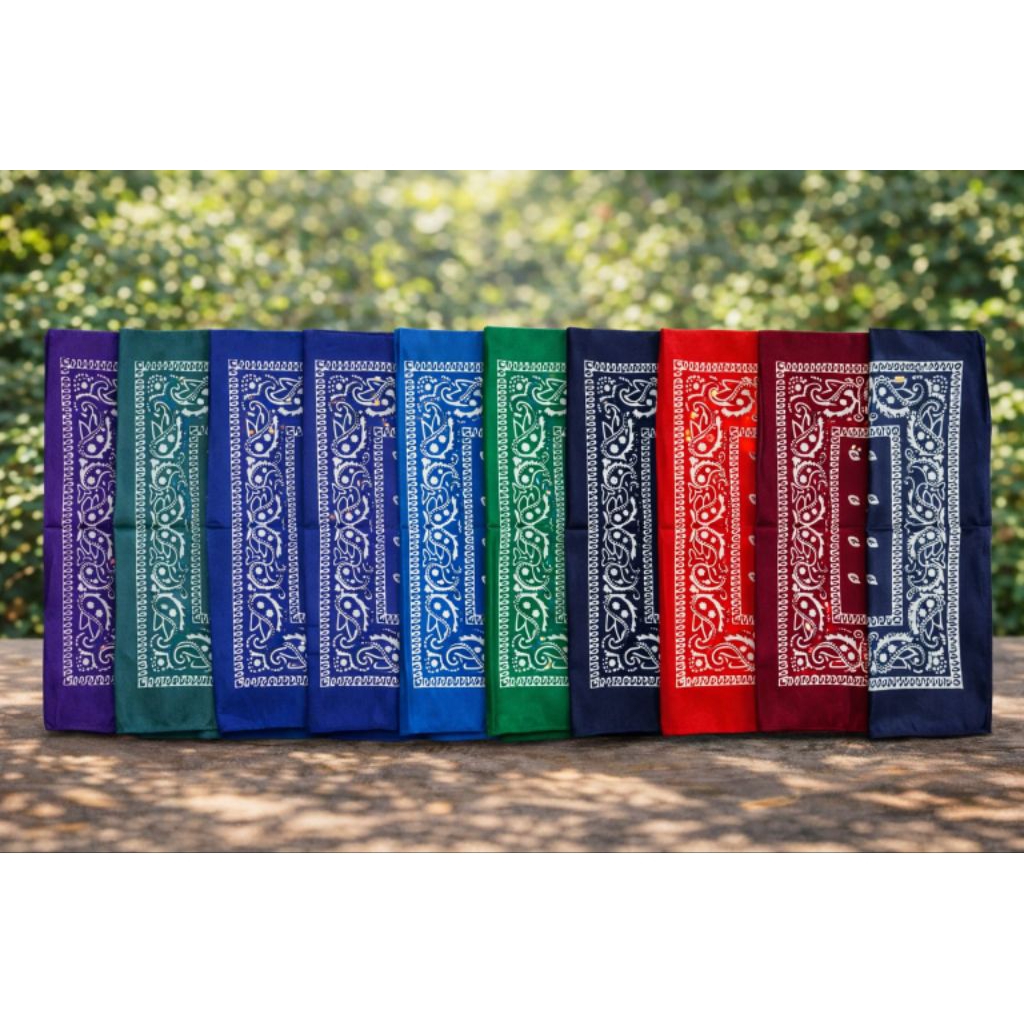 Syal Leher / Ikat Kepala / Masker Motor / Aksesoris Fashion Pria Wanita