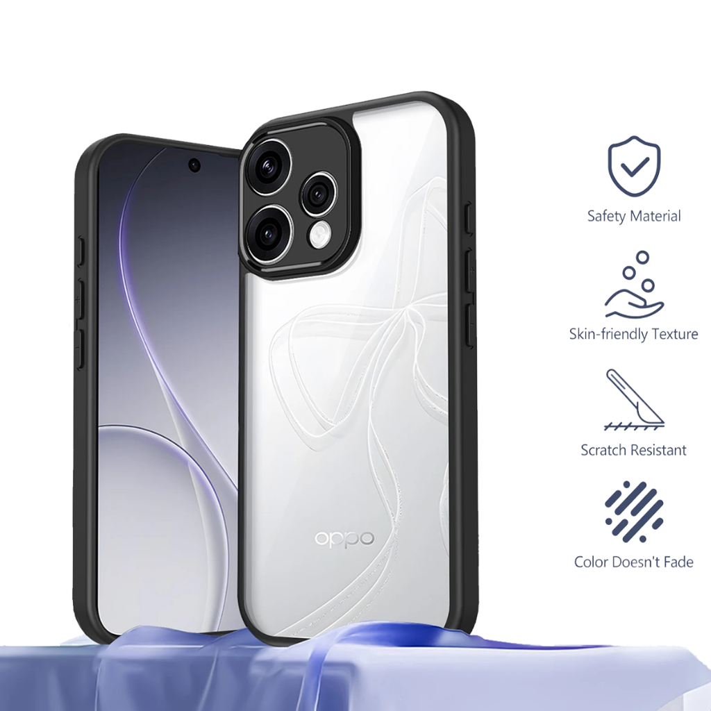 Case Oppo Reno 15 5G / Reno 15F 5G Hardcase Clear Edge Backcase Casing Oppo Reno 15 Series
