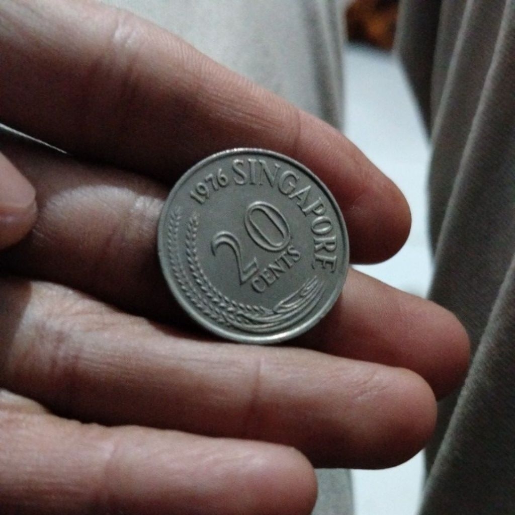 kOIN 20 cent Singapura tahun 1976