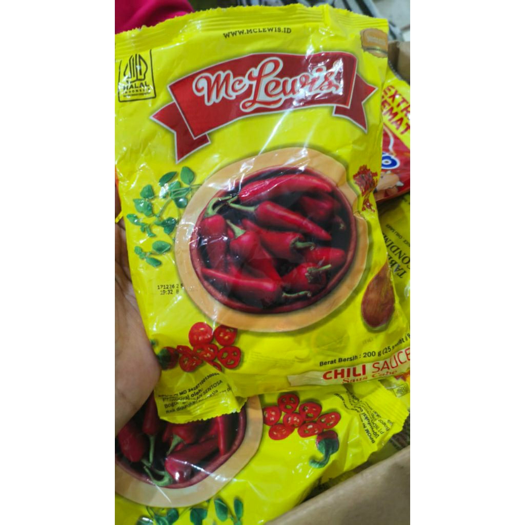 saus sambal sachet Mc lewis 24 pcs