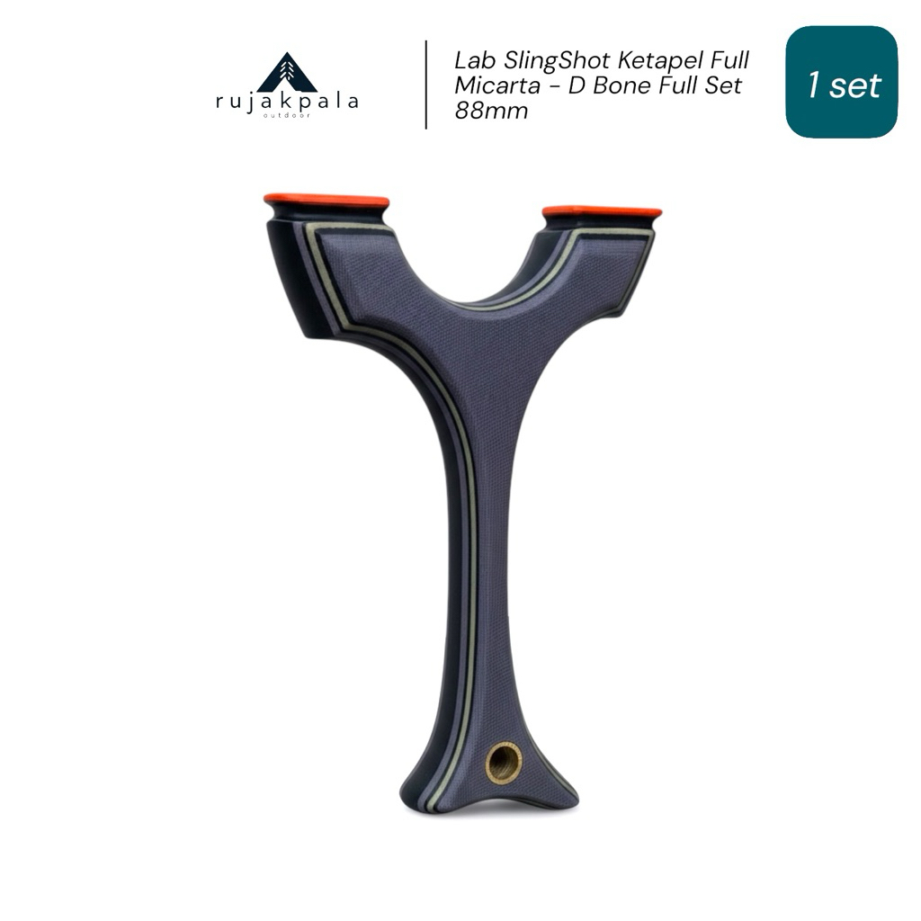 Lab slingshot ketapel full micarta - D bone full set 88mm