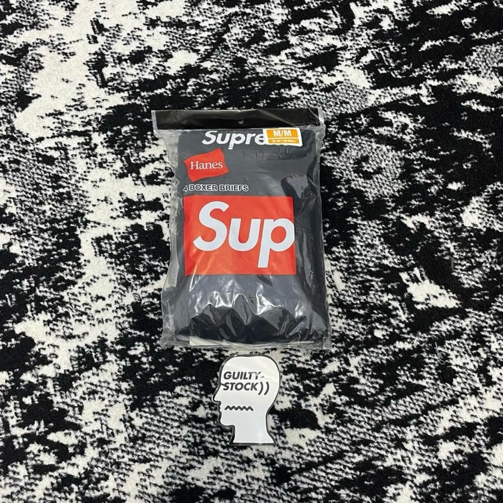SUPREME NEW YORK HANES BOXER PACK BLACK
