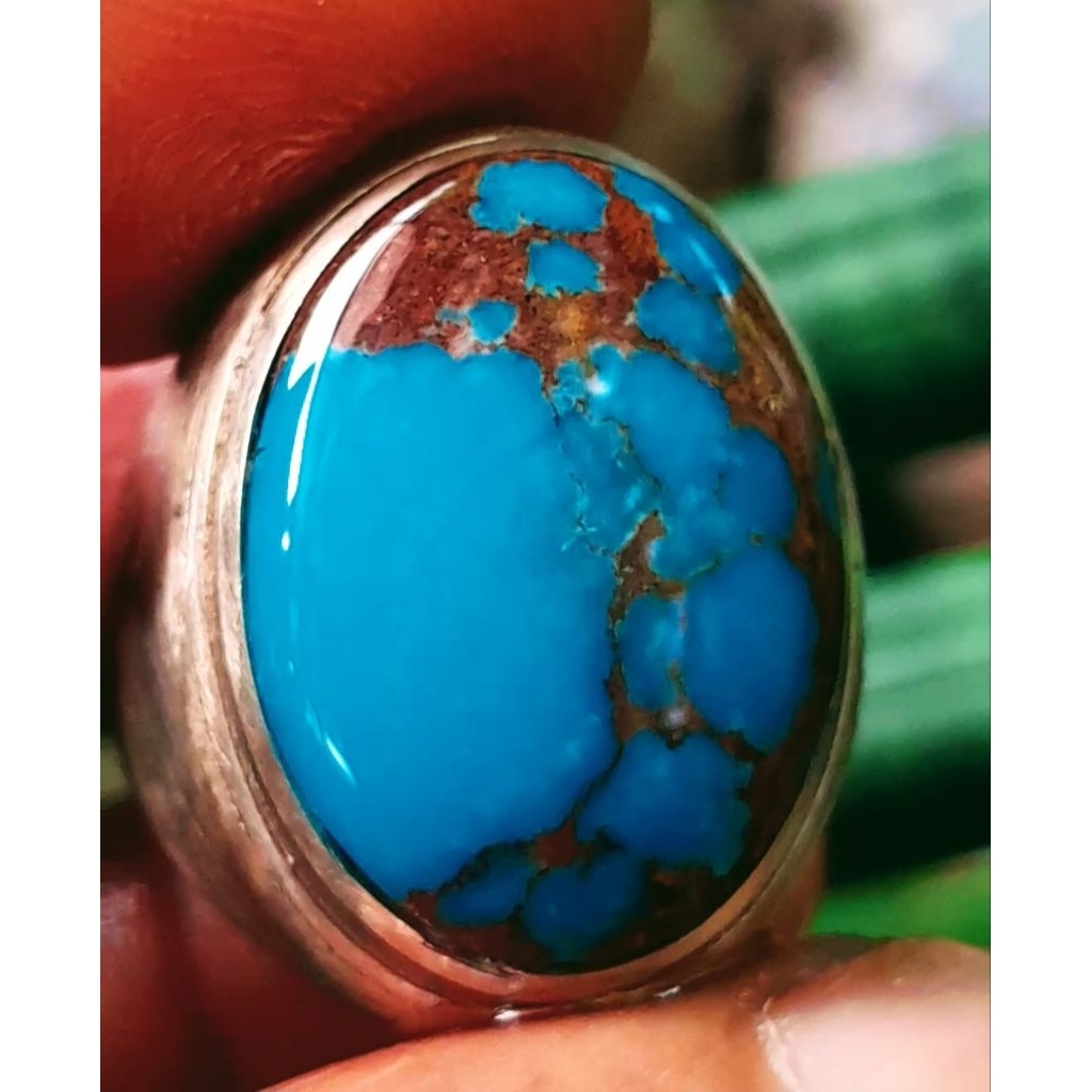 Pirus Persia royal blue ceplok kuro urat emas HQ