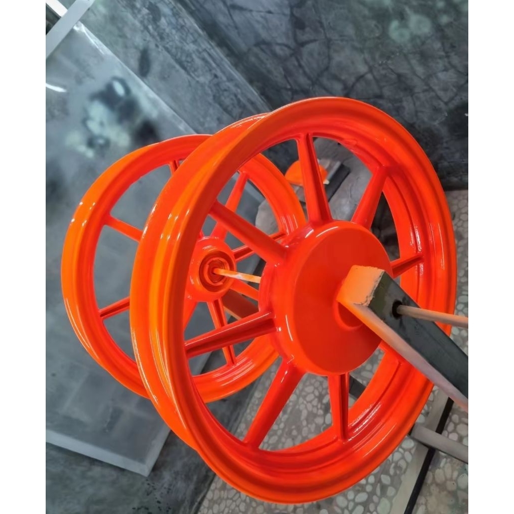 CAT PU WARNA FLUORESCENT ORANGE | STABILO ORANGE JENIS PU | CAT MOTOR | CAT VELG | CAT PU BERKUALITA