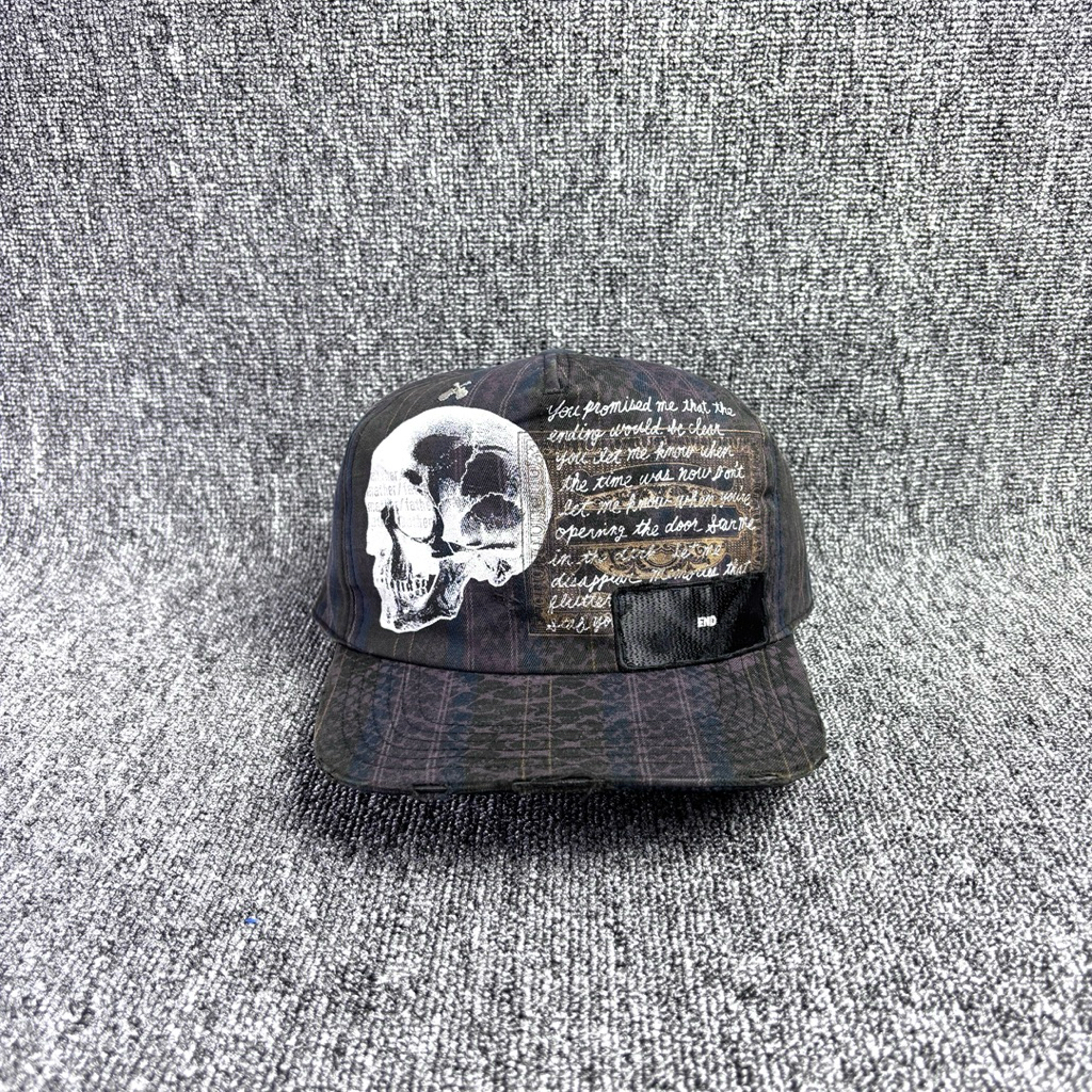 Topi CA4LA Cap In Japan Art Skull Ripped Second Preloved Original 232