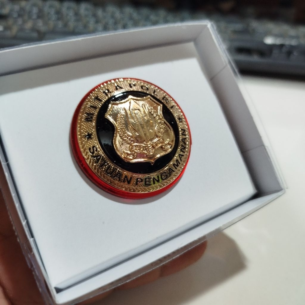 brevet wing pin mitra polri dasar mika paku magnet