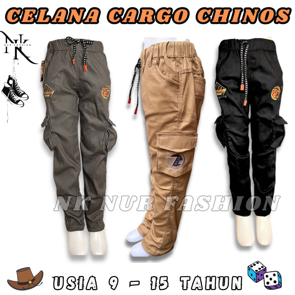 Terbaru ~Celana anak kargo celana anak katun Usia 4-15 Tahun celana murah grosir celana kekinian cel