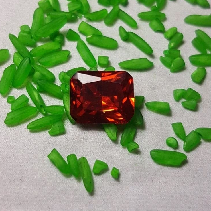 Batu cincin serai kotak warna merah asli