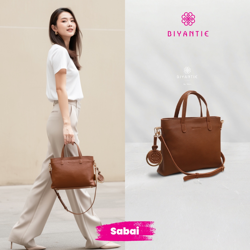 Biyantie Sabai Sling Bag Exclusive Handcrafted 100% Genuine Cow Leather Compact Luxury Crossbody
