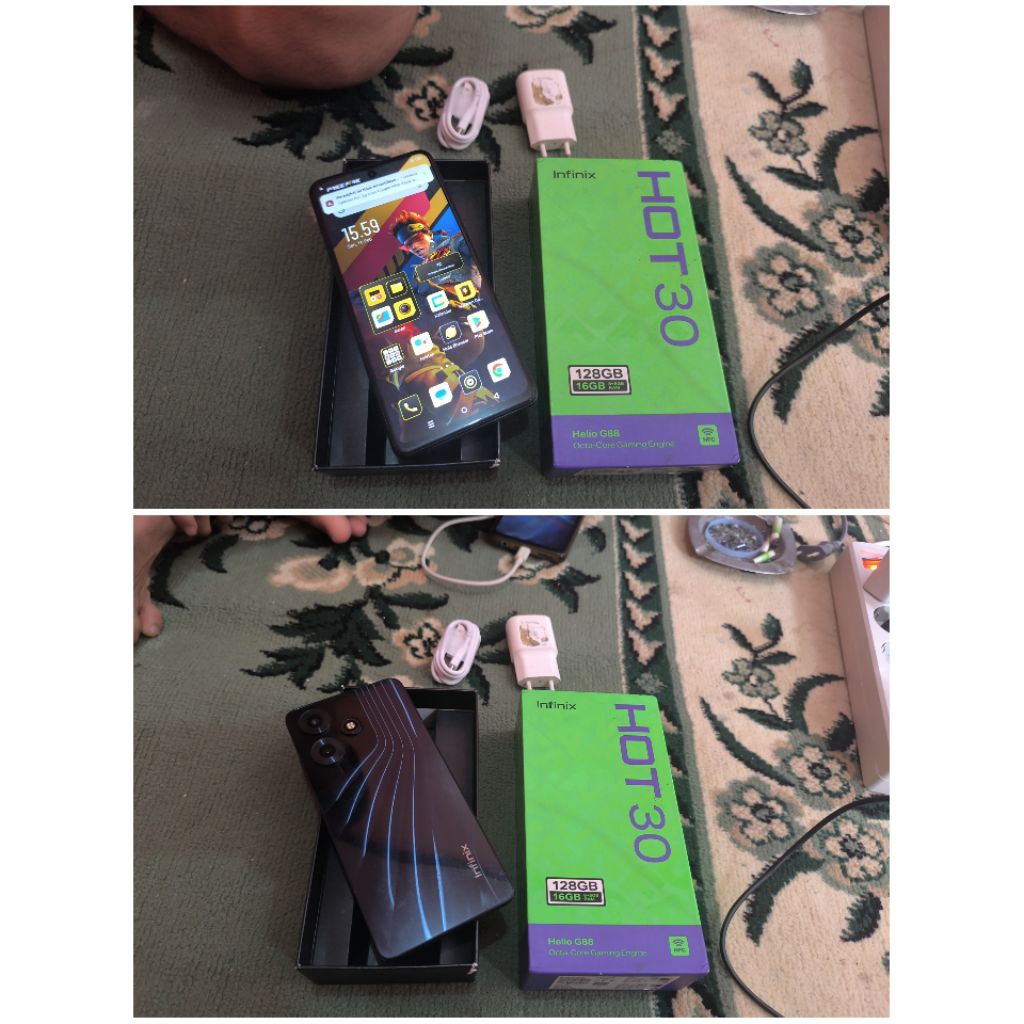 HP SECOND INFINIX HOT 30 NFC RAM 8+8/128GB FULLSET