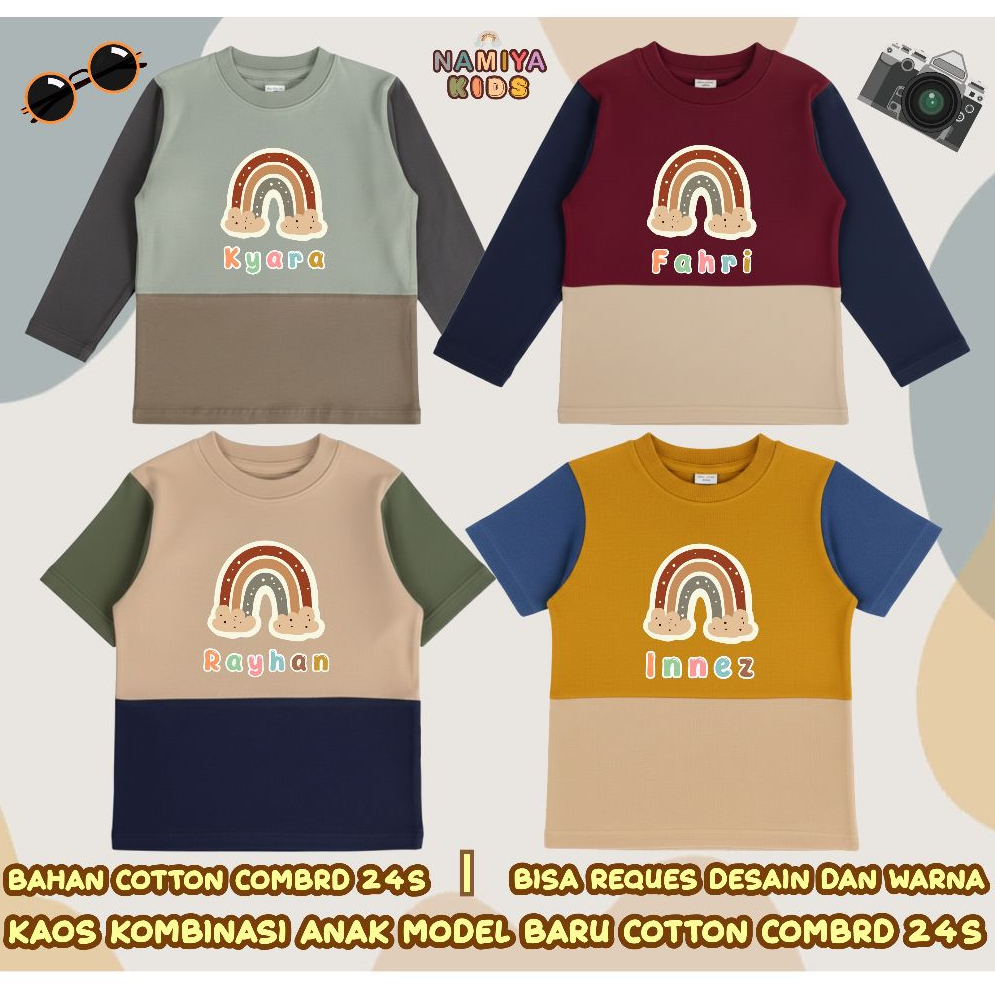 (ANAK DAN DEWASA) PREMIUM : KAOS ANAK CUSTOM DESAIN/Kaos Rekreasi Anak TK/Kaos Seragam PAUD/Kaos Ana