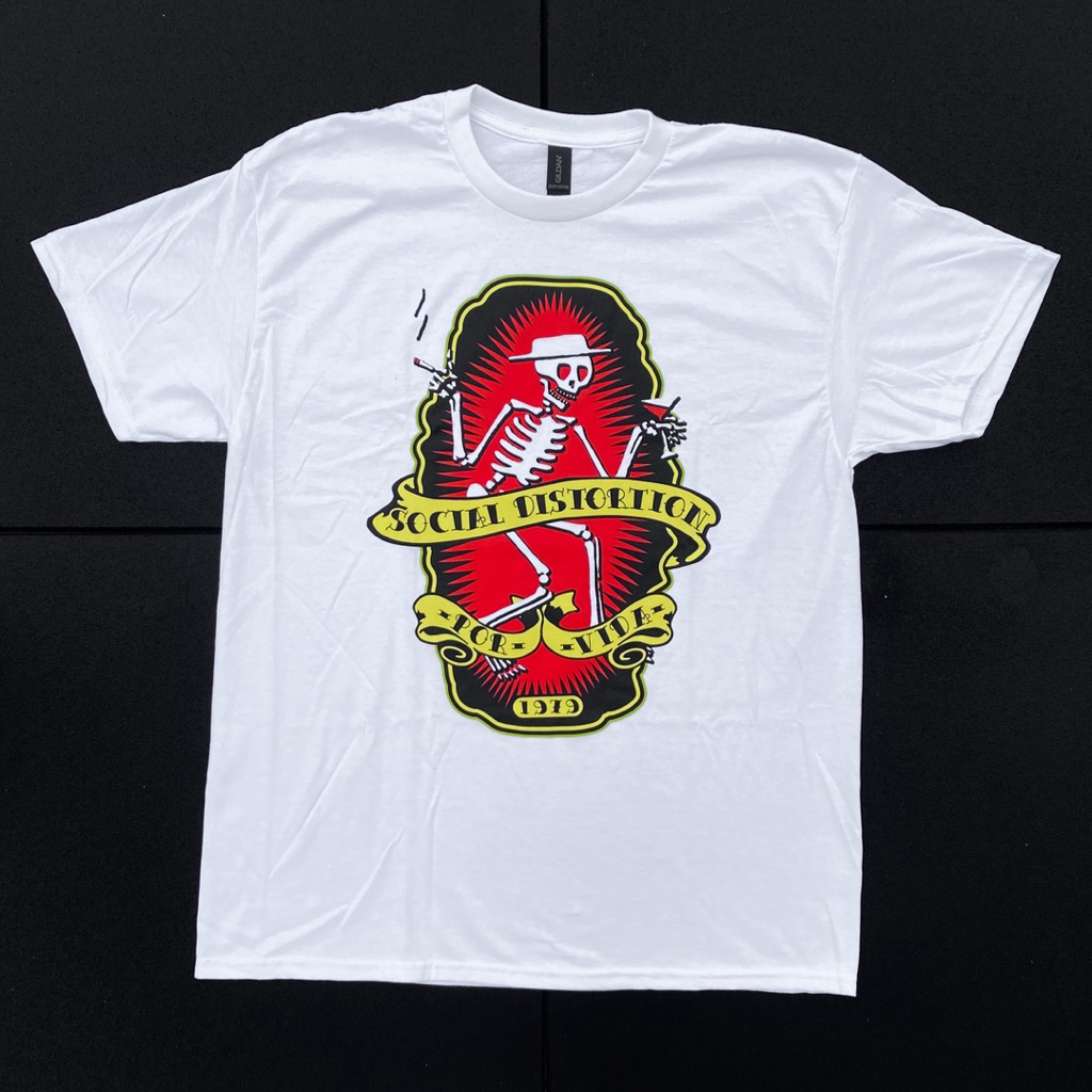 Tshirt Band Pria Wanita Social Distortion - Por Vida Original Official