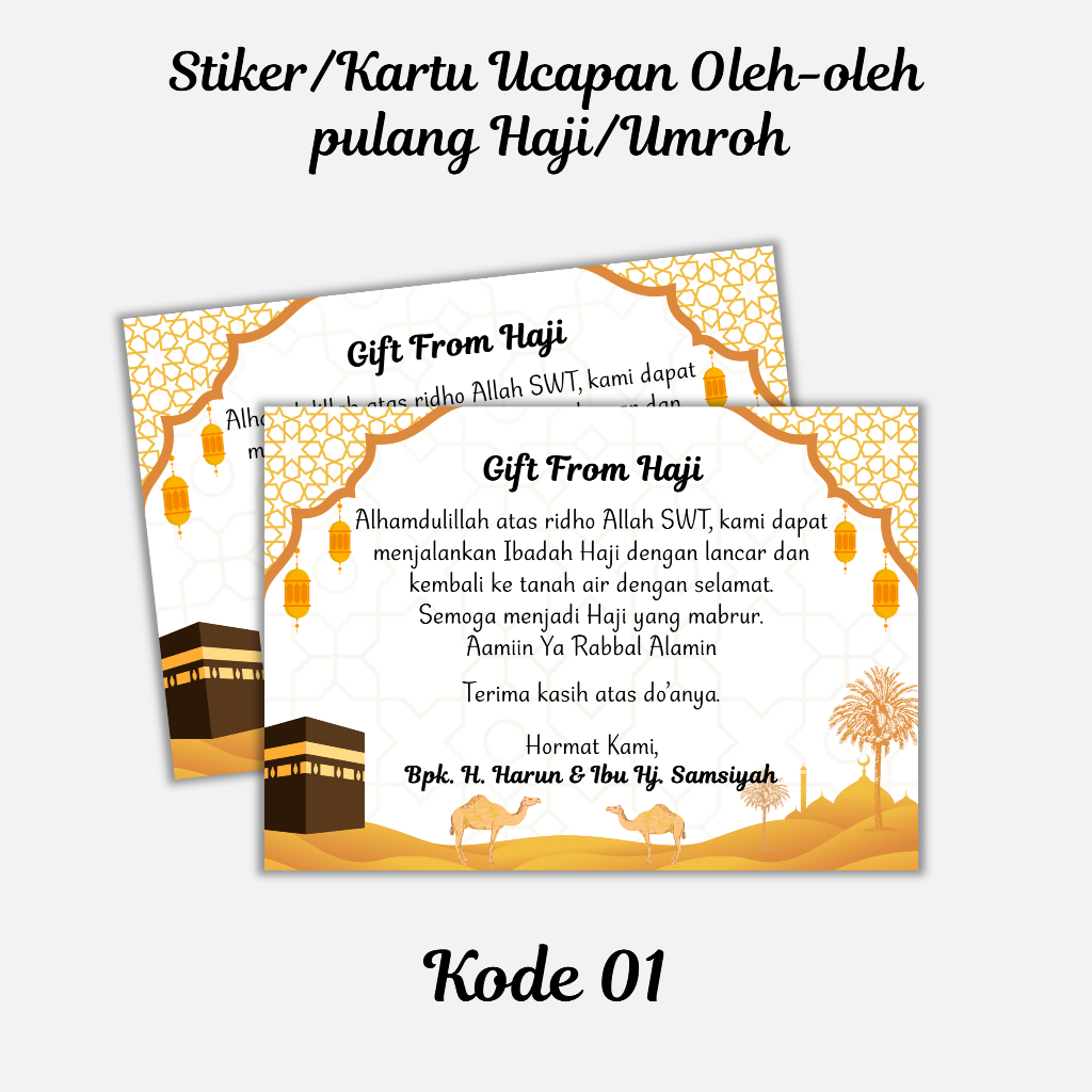 Syukuran ibadah haji + syukuran ibadah umroh + stiker umroh + stiker haji + oleh-oleh haji + gift um
