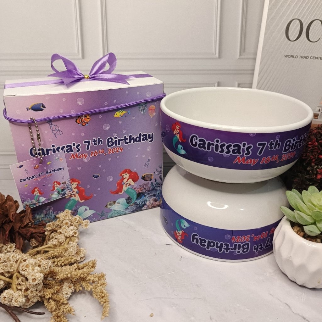 Souvenir mangkok kemas box custom/souvenir ulang tahun/souvenir aqiqah/souvenir khitanan