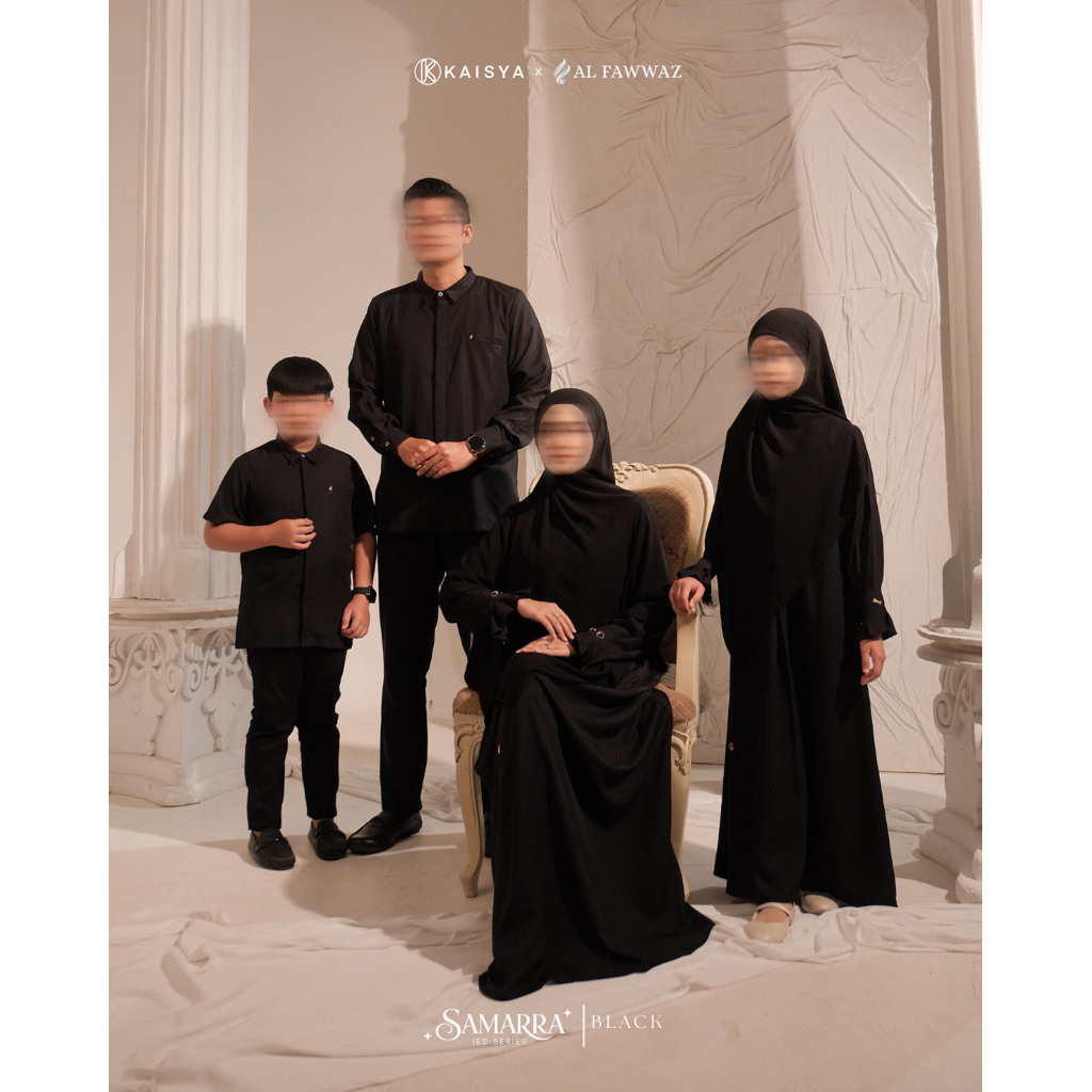 Samarra Ied Series by Kaisya | Sarimbit Lebaran Keluarga Terbaru - Black