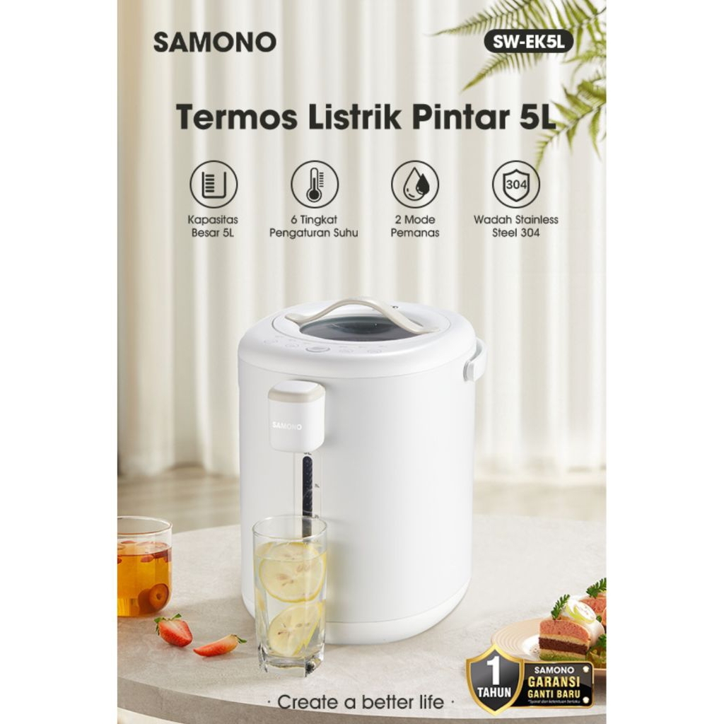 Samono Kettle Listrik Pintar 5 Liter Termos Pemanas Air