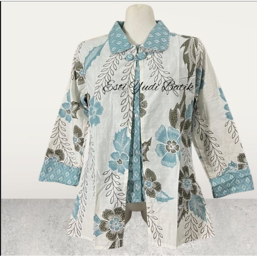 Esti Batik BLUS batik atasan wanita blouse batik modern style blouse batik wanita baju blus wanita k