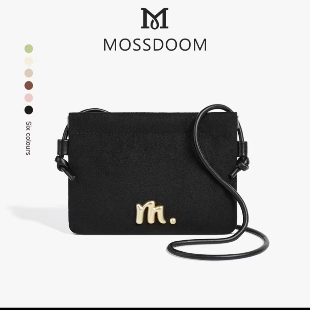 MOSS**OM>Dompet Avita Bag By Moss**om Tas Mini Kasual Bahan Suede Waterproof>Tas Wanita Mewah & Eleg
