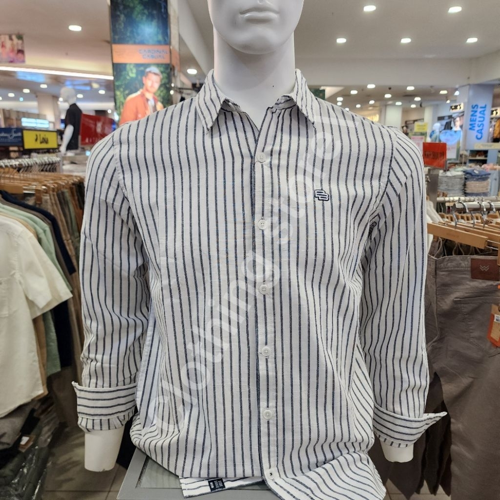 BOMBBOOGIE ORIGINAL kemeja pria lengan panjang putih 24979B5WV live S, S, XL