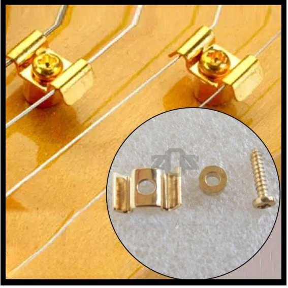 Penahan Senar String Retainer Guides Neck Headstock Gitar Gold Little (L)