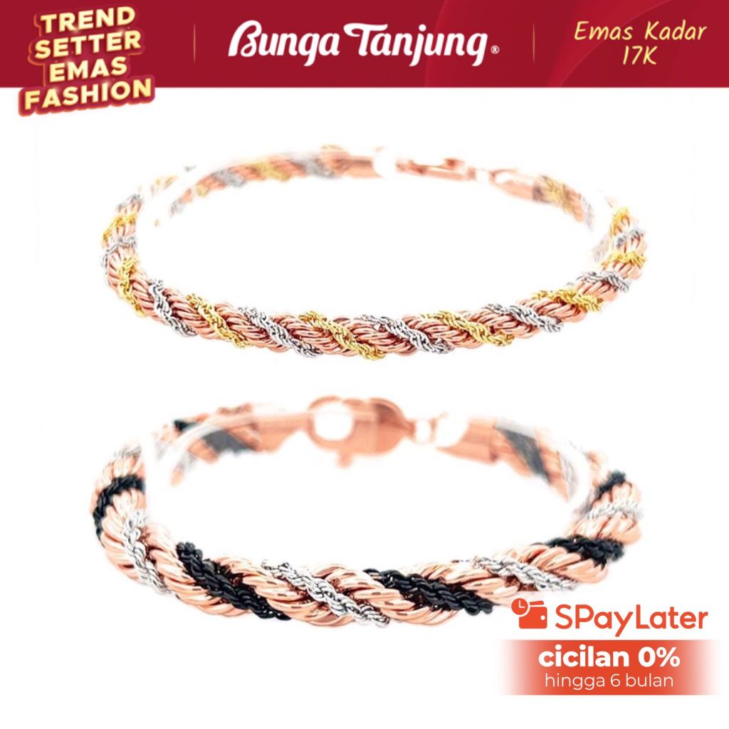 GELANG TAMBANG LILIT - EMAS 17K - BUNGA TANJUNG GOLD
