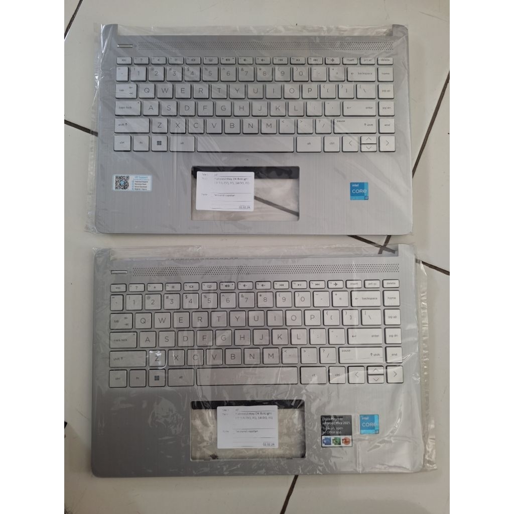 Palmrest + keyboard ok backlight Hp 14s-DQ, FQ, 14-DQ, FQ copotan