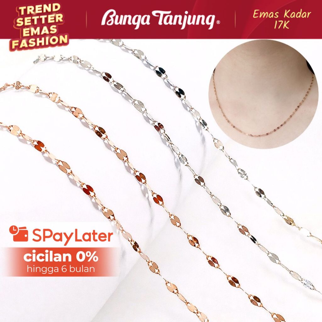 KALUNG EMAS OSCANO SHIMMER - EMAS 17K - BUNGA TANJUNG GOLD